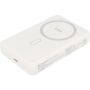 モバイルバッテリー 10000mAh 準固体電池採用 マグネット式ワイヤレス充電 スマホリング搭載 最大PD20W USB Type-C入出力 ホワイト OWL-LPB10025MG-WH