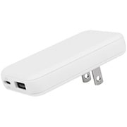 AC充電器 薄さ13mm 最大PD20W出力 GaN採用 USB Type-C×1 USB Type-A×1 ホワイト OWL-APD20A1C1G-WH