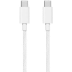 ブレイデッドケーブル 0.7m USB Type-C to USB Type-C 耐屈曲1万回 PD60W充電/データ転送 ホワイト OWL-CBN1CC7-WH