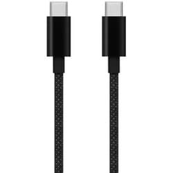 ブレイデッドケーブル 1.2m USB Type-C to USB Type-C 耐屈曲1万回 PD60W充電/データ転送 ブラック OWL-CBN1CC12-BK