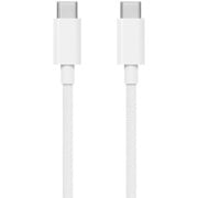 ブレイデッドケーブル 1.2m USB Type-C to USB Type-C 耐屈曲1万回 PD60W充電/データ転送 ホワイト OWL-CBN1CC12-WH