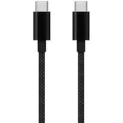ブレイデッドケーブル 2m USB Type-C to USB Type-C 耐屈曲1万回 PD60W充電/データ転送 ブラック OWL-CBN1CC20-BK