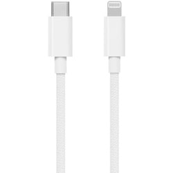 ブレイデッドケーブル 0.7m USB Type-C to Lightning 耐屈曲1万回 PD60W充電/データ転送 ホワイト OWL-CBN1CL7-WH