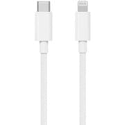ブレイデッドケーブル 0.7m USB Type-C to Lightning 耐屈曲1万回 PD60W充電/データ転送 ホワイト OWL-CBN1CL7-WH