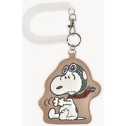 SPZ-4038 PEANUTS ダイカット刺繍パスケース スヌーピー ベージュ