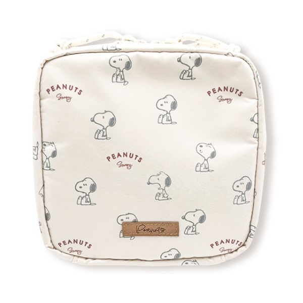 SPCQ-598 PEANUTS たっぷりメイクポーチ Dusky palette アイボリー