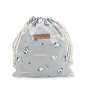 SPCQ-603 PEANUTS 巾着 Dusky palette グレー