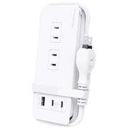 電源タップ AC4 USBA＋C2 自動識別 PD45W 1m リバーシブル ホワイト AC-063