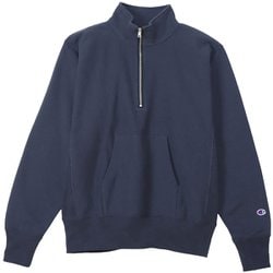 ハーフジップスウェットシャツリバースウィーブ メンズ スウェット ダークネイビー XLサイズ C3-Y017