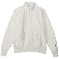 ハーフジップスウェットシャツリバースウィーブ メンズ スウェット オートミール Mサイズ C3-Y017