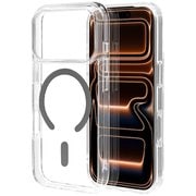 iPhone 17 Pro用 ハイブリッドケース RHINOX 衝撃吸収 MIL規格 磁力充電 クリア×チャコール 表面硬度5H 9275IP5BHAMCLCH
