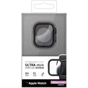 Apple Watch 44mm対応 ポリカーボネート 高光沢ガラス 一体型ケース 表面硬度8H ブラック GHB5148AW44