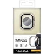 Apple Watch 45mm対応 ポリカーボネート 高光沢ガラス 一体型ケース 表面硬度8H ゴールド GHB5149AW45