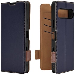 Xperia 10 VII用 手帳型ケース 薄型 カード入れ スタンド機能 衝撃吸収 シンプル サイドマグネット NV BR 9230XP107BSMNVB