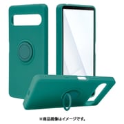 Xperia 10 VII用 ソフトケース TPU 落下防止リング付き スタンド機能 グリーン 9270XP107TPRGR