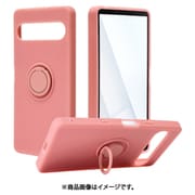 Xperia 10 VII用 ソフトケース TPU 落下防止リング付き スタンド機能 ピンク 9271XP107TPRPK