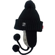 ピーナッツコラボレーションボンボンビーニー ニットキャップ ビーニー ブラック（BK） SNMB1039