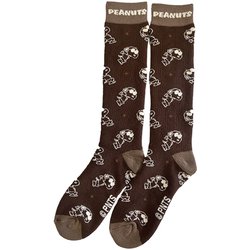 ピーナッツコラボレーションニットソックス レディース スキーソックス ブラウン（BR） LFサイズ（22-24cm） SNMK1003