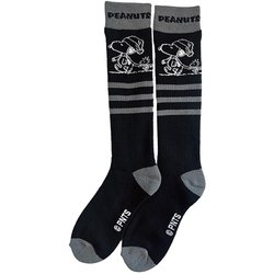 ピーナッツコラボレーションニットソックス レディース スキーソックス ブラック（BK） LFサイズ（22-24cm） SNMK1004