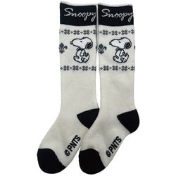 ピーナッツジュニアソックス ジュニア スキーソックス ブラック（BK） JFサイズ（19-23cm） SNJK1032