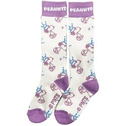 ピーナッツジュニアソックス ジュニア スキーソックス ホワイト JFサイズ（19-23cm） SNJK1034