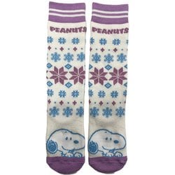 ピーナッツジュニアソックス ジュニア スキーソックス ホワイト JFサイズ（19-23cm） SNJK1037