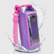 スマートフォン用 防水ドライバッグ サイズ：2L 防水IP68 すべてのスマートフォンに対応 Purple/Fuchsia パープル/フクシア CM052076