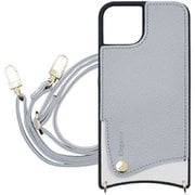 iPhone 17 用 ケース スマホショルダー スマホケース ショルダータイプ くすみカラー エレガンテ Elegante/アイスグレー SH-IP17-IG