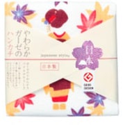 ジャパニーズスタイル もみじ舞妓 ハンカチ JS4158