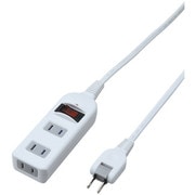 ノイズフィルター集中スイッチ付タップ 3個口 1m 白 YZBKNS311W