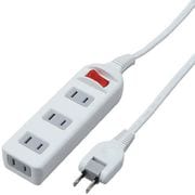 耐トラシャッター集中スイッチ付タップ 4個口 3m YZS413W
