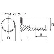 セルフクリンチングスペーサー（ブラインドタイプ）TBDF 小箱（鉄）TBDF-M3-19 入数500個入 901-3810
