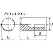セルフクリンチングスペーサー（ブラインドタイプ）TBDFS 小箱（ステンレス）TBDFS-M4-12 入数1000個入 901-3835