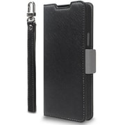 Xperia 10 VII用 手帳型ケース カード収納 ストラップ スタンド付 NU ブラック×ニュートラルグレー CR_XT7CSPLNA_BN