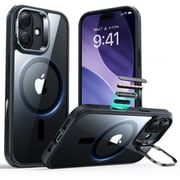 包み込む究極の保護、MagSafe機能を引き出す隠れスタンド付きiPhone 17用ケース 1A86500301_Classic Hybrid Magnetic Case（Camera Control, Stash Stand）, Compatible with iPhone 17 Clear Black