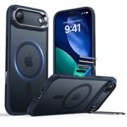 包み込む究極の保護、MagSafe機能を引き出す隠れスタンド付きiPhone Air用ケース 1A86600401_Classic Hybrid Magnetic Case（Camera Control, Stash Stand）, Compatible with iPhone Air Frosted Blue