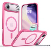 包み込む究極の保護、MagSafe機能を引き出す隠れスタンド付きiPhone Air用ケース 1A86600501_Classic Hybrid Magnetic Case（Camera Control, Stash Stand）, Compatible with iPhone Air Frosted Pink