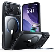 包み込む究極の保護、MagSafe機能を引き出す隠れスタンド付きiPhone 17 Pro用ケース 1A86700301_Classic Hybrid Magnetic Case（Camera Control, Stash Stand）, Compatible with iPhone 17 Pro Clear Black