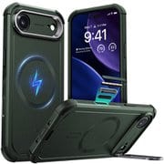 無限大のMagSafe究極保護、隠れスタンド、カメラコントロール付きiPhone Air用 Cyberタフケース 1A88000401_Cyber Tough Magnetic Case（Camera Control, Stash Stand）, Compatible with iPhone Air Olive Green