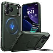 無限大のMagSafe究極保護、隠れスタンド、カメラコントロール付きiPhone 17 Pro Max用 Cyberタフケース 1A88200401_Cyber Tough Magnetic Case（Camera Control, Stash Stand）, Compatible with iPhone 17 Pro Max Olive Green