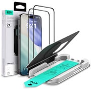 Classic 2倍強度高度9Hを誇る、iPhone17/16 Pro用、対傷性ガラスフィルム（2枚入り） 1D87800202_UltraFit Classic Screen Protector, Compatible with iPhone17/16 Pro, 2 Pack