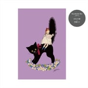【限定】くらはしれい プレミアムポストカード 黒猫 E02505