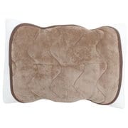 ふんわり軽い枕パッド ブラウン 35×50～43×63cmの枕に対応 フランネル 毛布みたいに暖かい 乾燥機対応 洗える MP154060-93