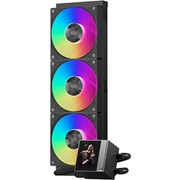 2.4インチIPSディスプレイ搭載 ハイエンドクラス水冷CPUクーラー 360mmラジエーター ブラック DC360-ARGB-BK