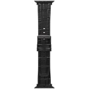 VORGAL クロコダイルレザーバンド Apple Watchバンド（44/45/46/49mm） ブラック OWL-AWBLVRG02-BK