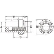 セルフクリンチングブラインドナット TBS 小箱（ステンレス）TBS-M5-2 入数1000個入り 901-4089