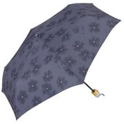 折りたたみ傘 雨傘 50cm 手開き式 UVカット 紫外線防止効果 晴雨兼用 水彩フラワー ミニ ネイビー 3476-015-002NV