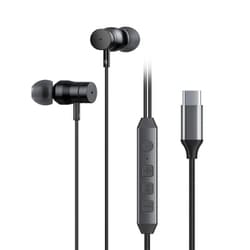 USB Type-Cイヤホン アクティブノイズキャンセリング/リモコンマイク搭載 HSE-A2000NC-BK