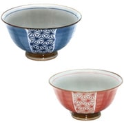 波佐見焼 江戸紋様 飯碗 2色セット 口径13cm 口径11.8cm 1372279