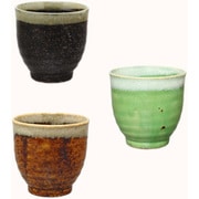 美濃焼 いっぷく湯呑 3色セット 口径7.6cm 190ml 6082134